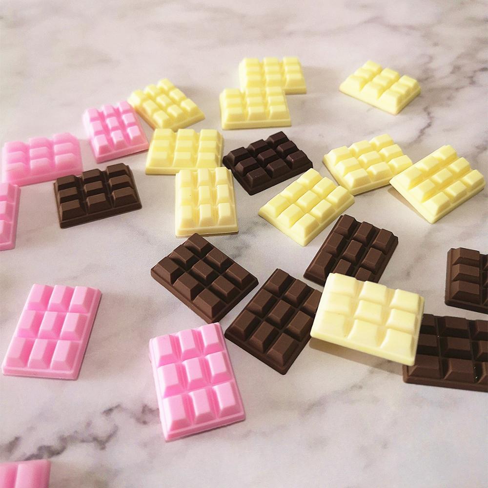 Food Sweet Snacks - 10pcs 23*16mm Mix Chocolate Polymer Slime