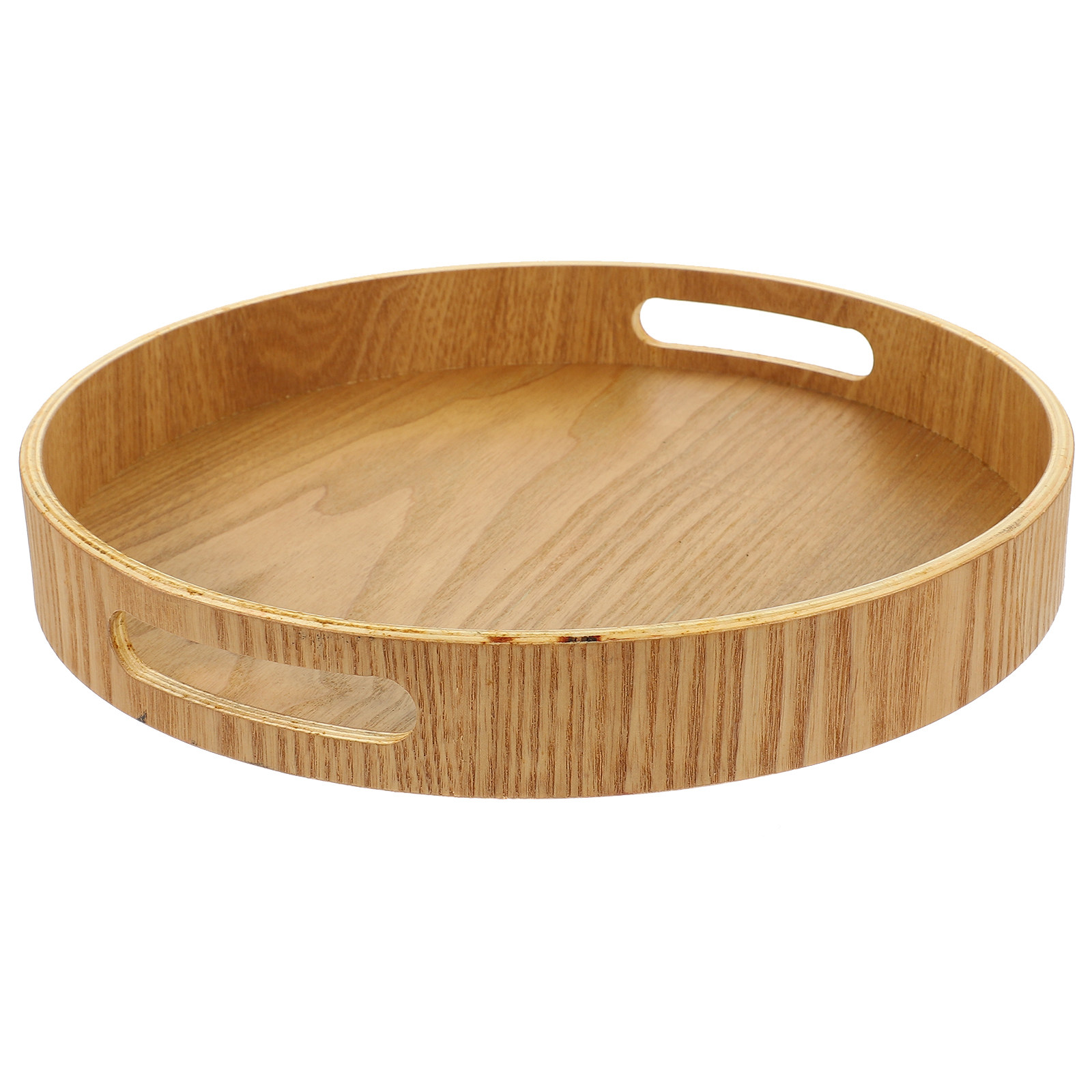 Round Wooden Serving Tray Natu - Food Snacks For Camping recension och pris