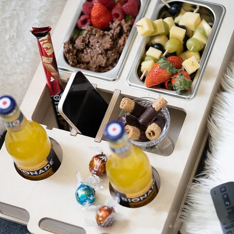 Rectangle Bamboo Tray Desktop  - Food Drink Snacks recension och pris