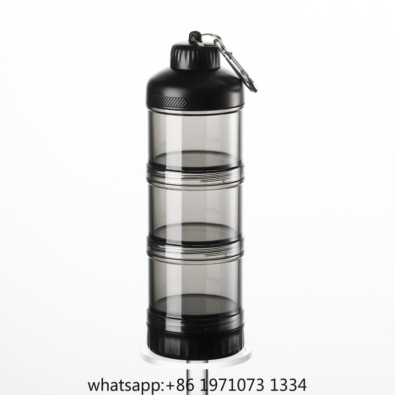 Portable 3-Layer Powder Dispen - Food Snacks With Protein recension och pris