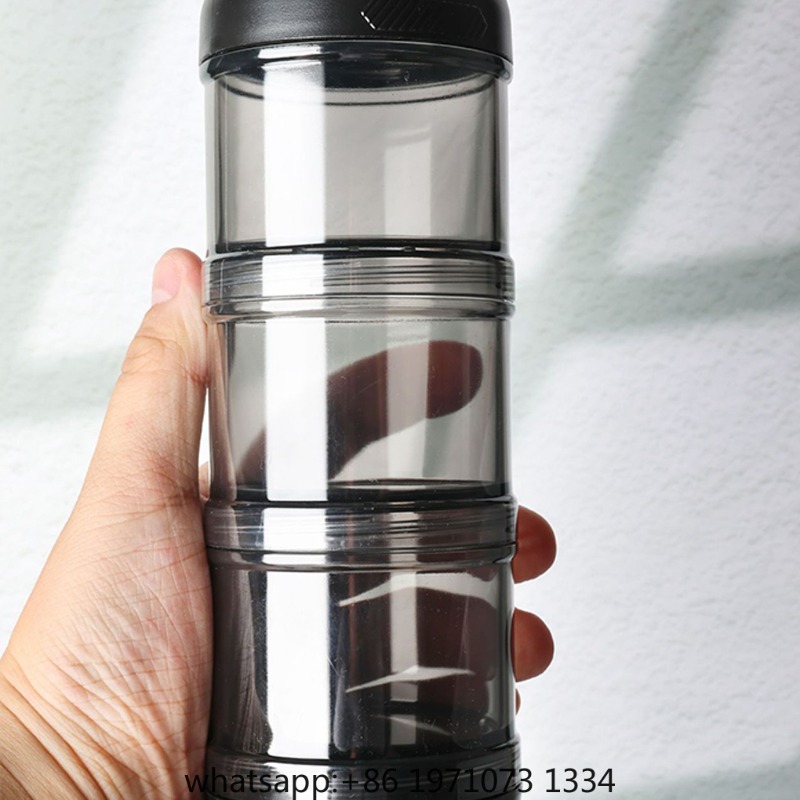 Portable 3-Layer Powder Dispen - Food Snacks With Protein recension och pris