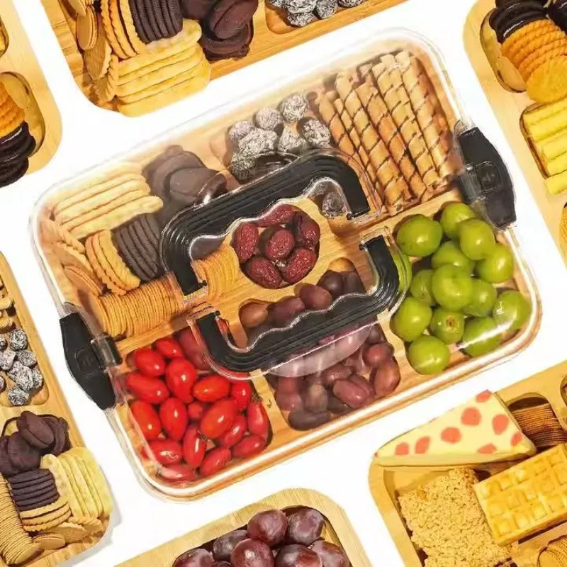 Wooden Cheese Board Snack Tray - Food Snacks For Camping recension och pris