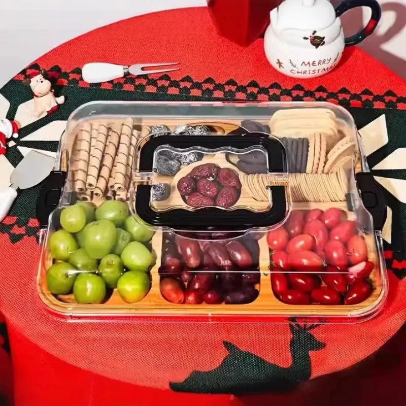 Wooden Cheese Board Snack Tray - Food Snacks For Camping recension och pris