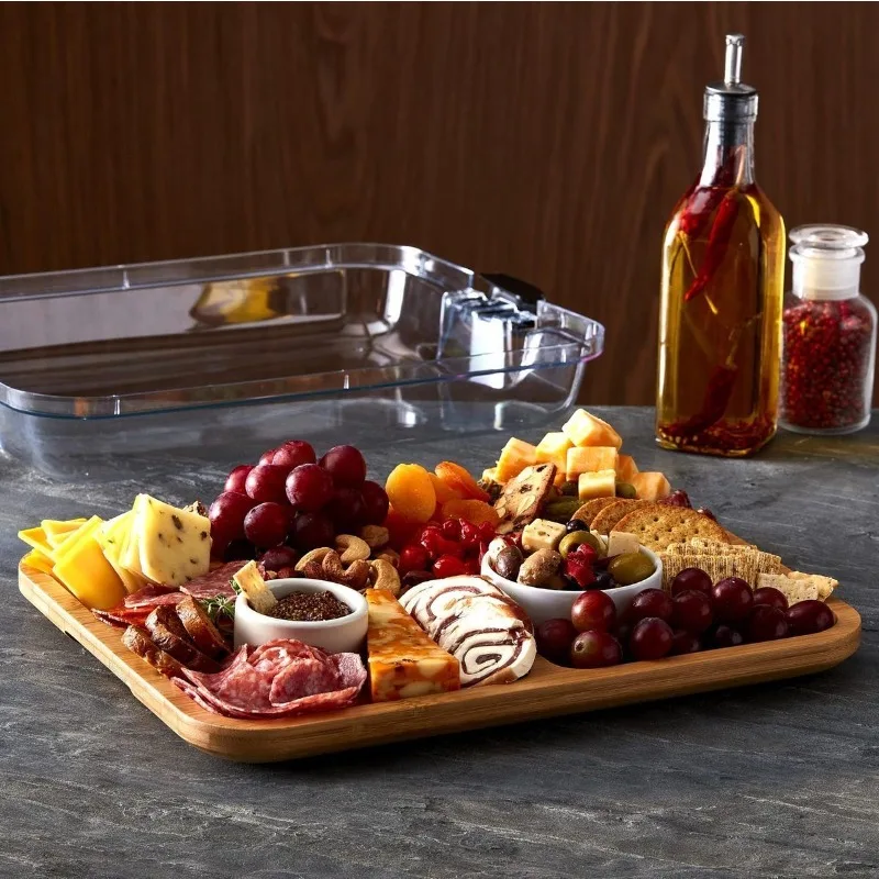 Wooden Cheese Board Snack Tray - Food Snacks For Camping recension och pris