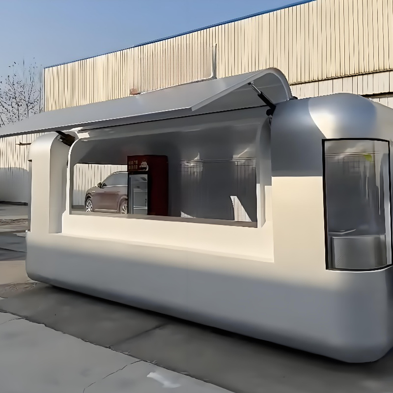 Round Movable Food Trailer Por - Food Drink Snacks recension och pris